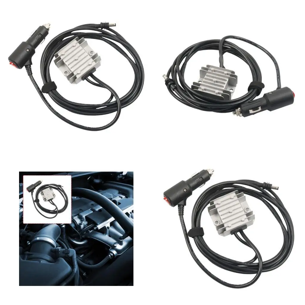 Vehicle Socket Step Up Converter for Mini Satellite Internet Gear, 12V/24V to 30V Power Cable with Aluminum Housing for Boat and