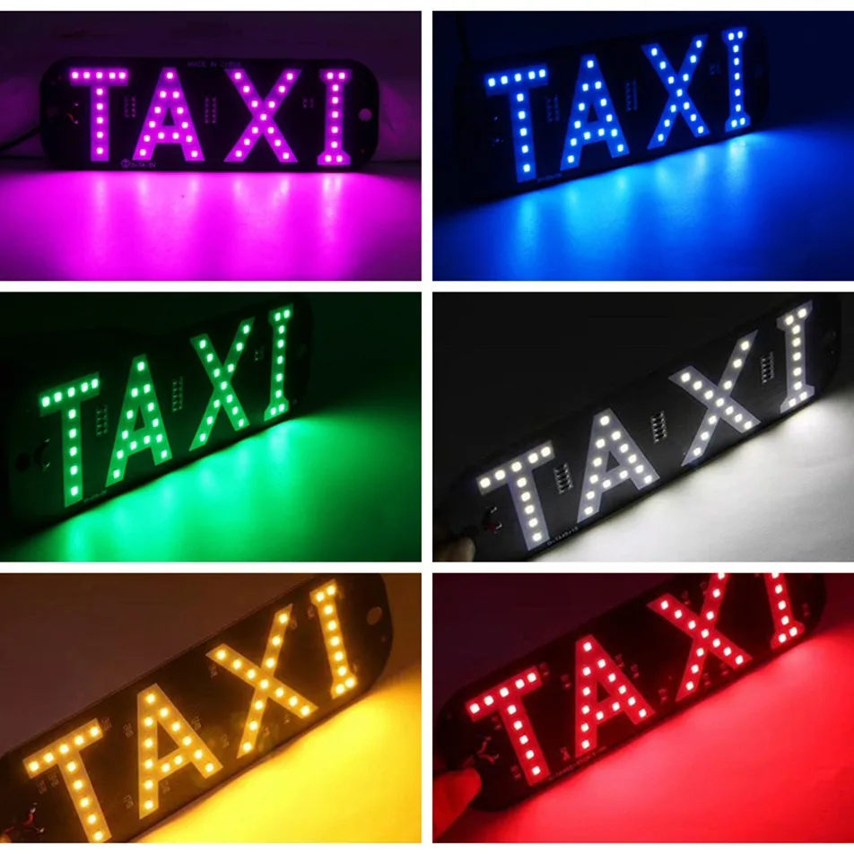 1 قطعة سيارة أجرة Led حاجب زجاجي للسيارة الكابينة مؤشر مصباح 5 فولت الزجاج الأمامي سيارة أجرة توجيه أضواء لوحة الملحقات مع USB للسائق #2