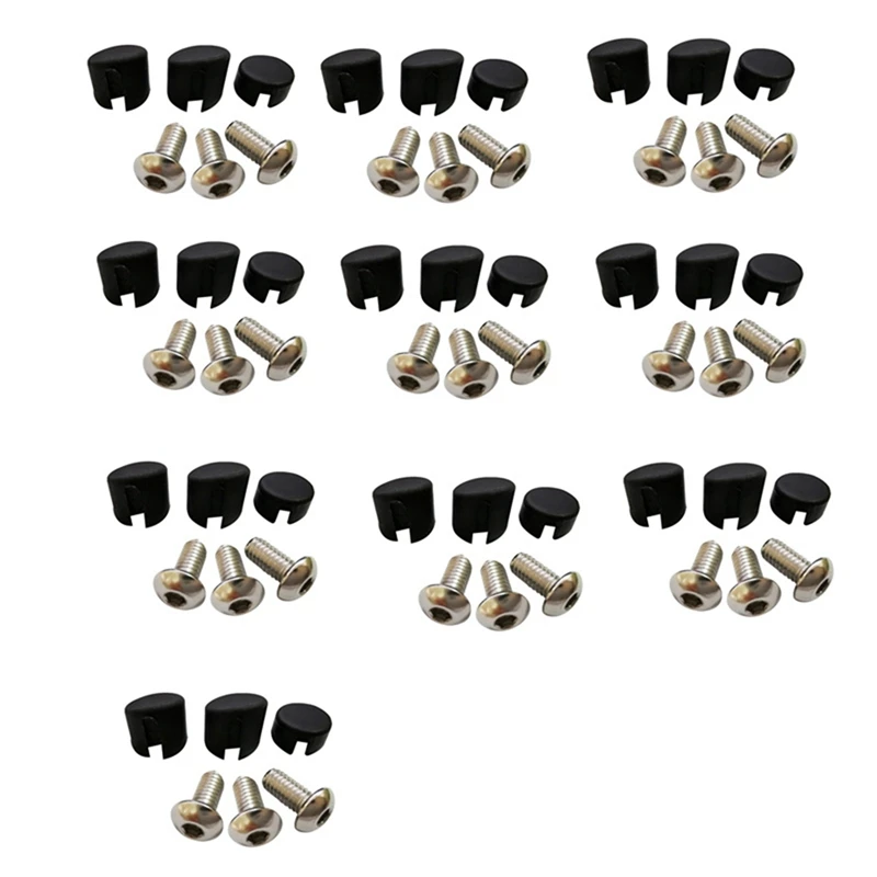 

T22C 10Set Scooter Rear Back Fender Mudguard Screw Rubber Cap Screw Plug Cover For XIAOMI M365 Electric Scooter Parts(Black)