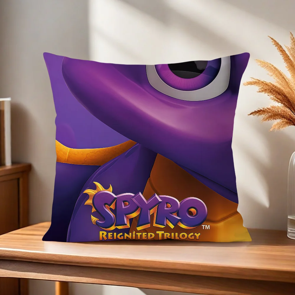 S-Spyro Game Pattern Kissenbezug Kissenhülle für Zuhause, Sofa, Wohnzimmer, Büro, Café, Auto. – Detail 7
