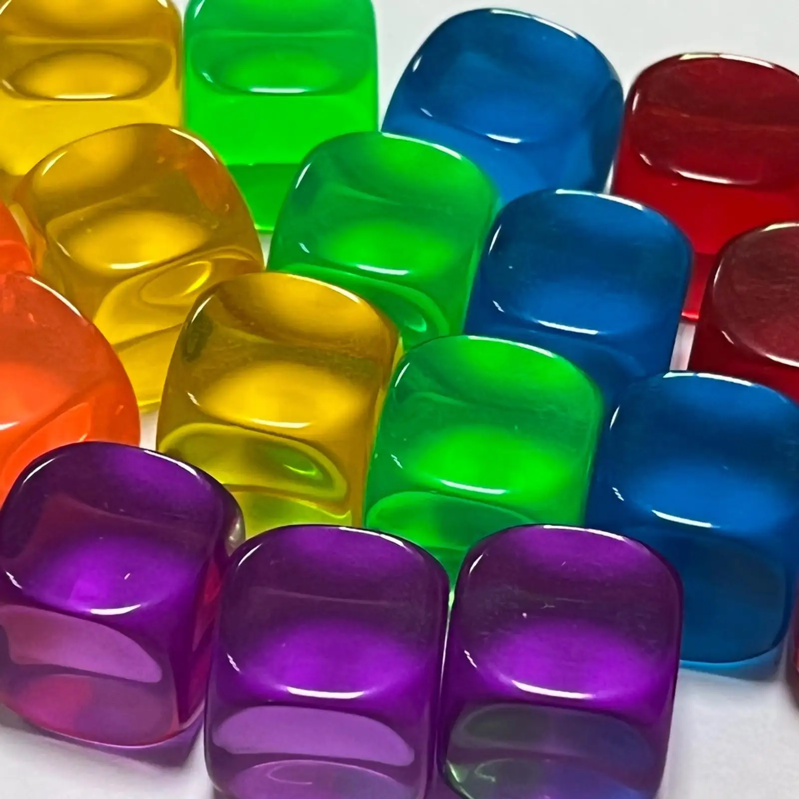 

20x кубические пустые кубики, стандартные вращающиеся KTV вечерние портативные образовательные акриловые кубики для