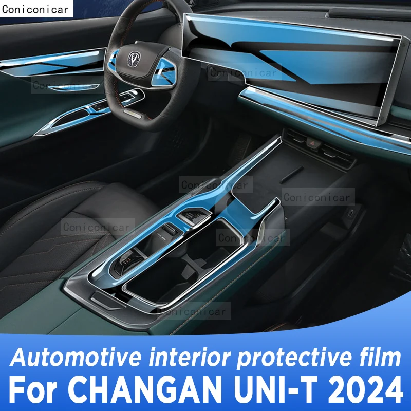 For CHANGAN UNI-T 2024 unit Gearbox Panel Navigation Screen Automotive Interior TPU Protective Film Anti-Scratch Accessorie