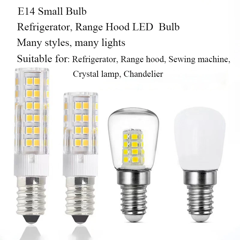 LED Bulb Refrigerator Range Hood Sewing Machine Crystal Chandelier Energy-saving Light Source E14 Interface High Light Bulb