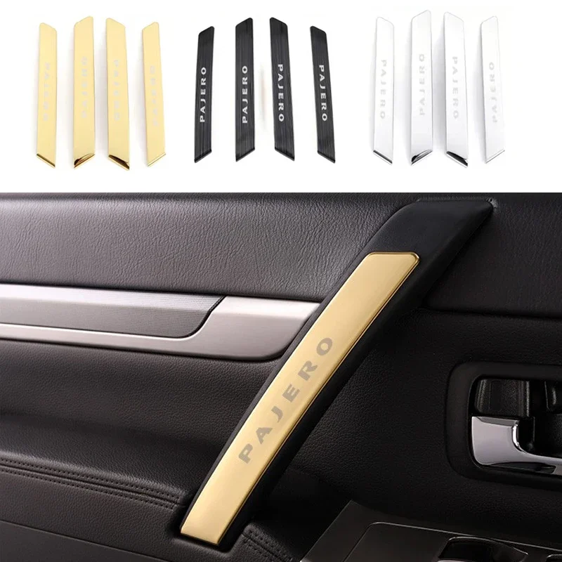 

4pc Stainless Steel Door Handle Cover Decoration Panle Fit For Mitsubishi Pajero Montero v93 v97 v98 2007-2021