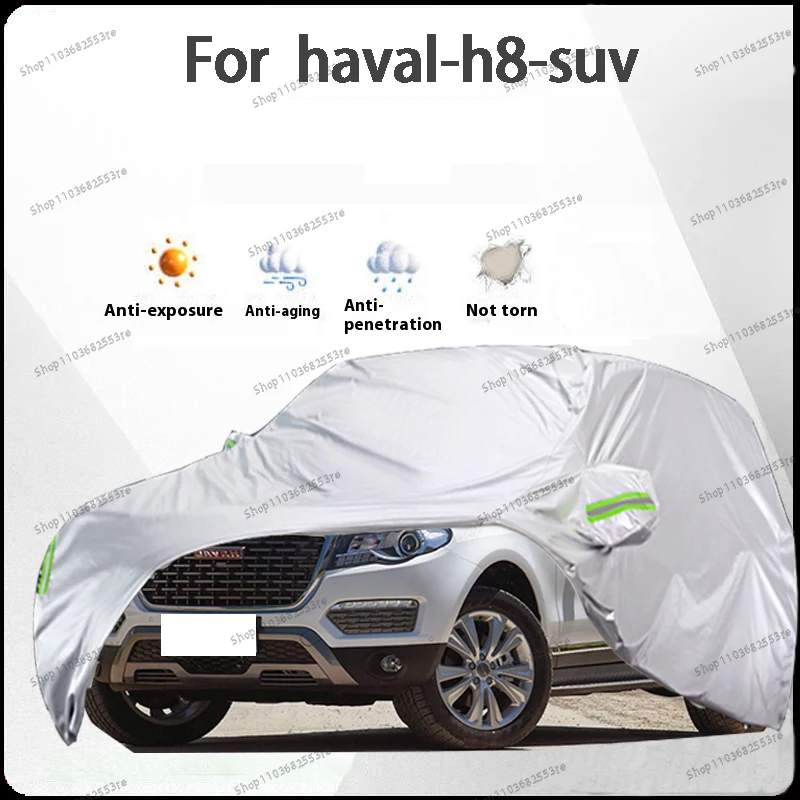 

For Haval H8 Fit Car Cover Waterproof Dustproof Sunshade (UV) Snowproof Silve Full Cover with All-Day Protection