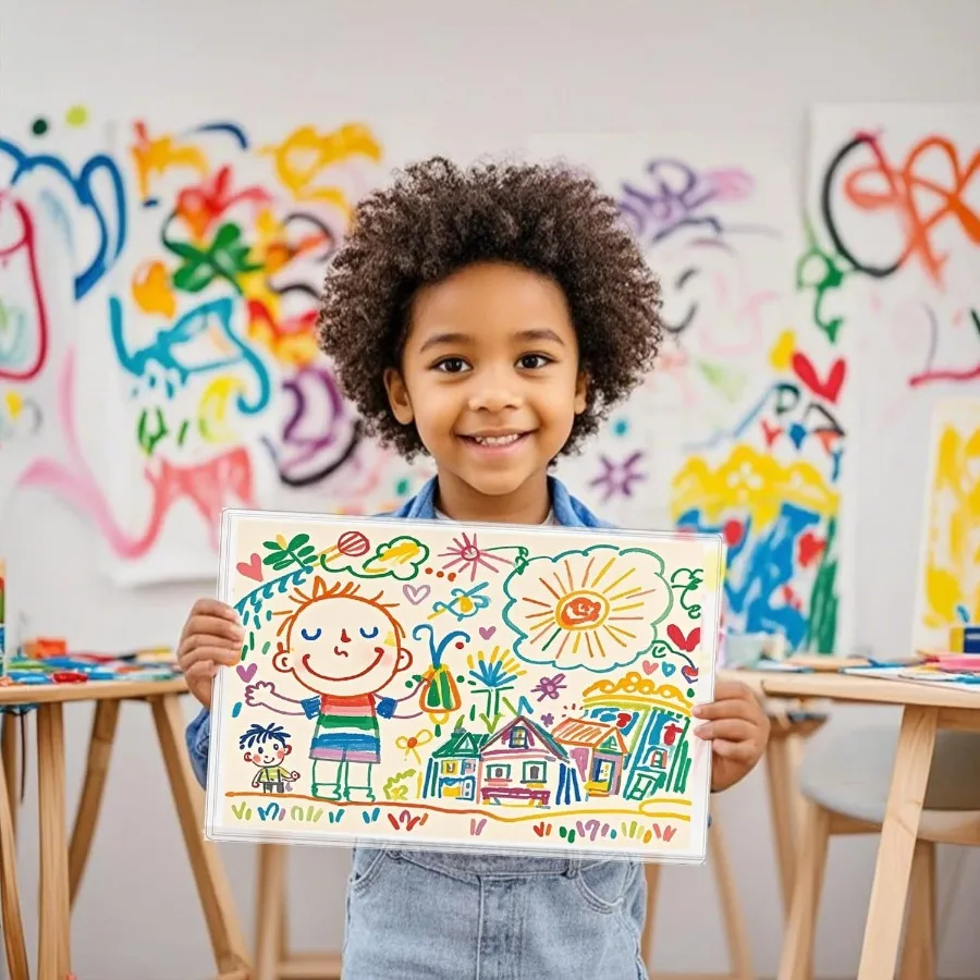 6Pack 8.5" x 11" Rigid Print Protecto Transparent Hard Plastic Page Sheet Protecto Clear Plastic Sleeves for Paper Photo Poster