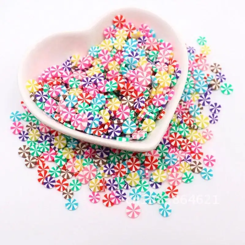 

Alpine Sugar Lollipop Polymer Clay Sprinkle Kid Diy,Soft Clay Craft Clay/Nail Art/Scrapbook Decor DIY,Candy Slices Slime Filler