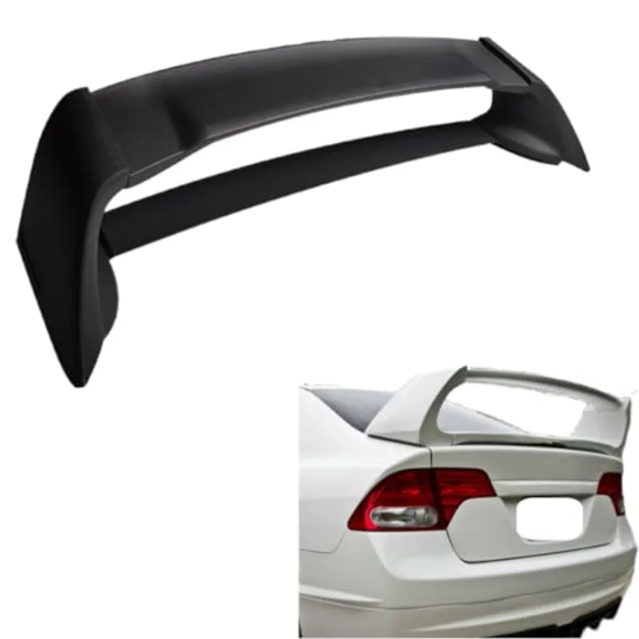 

Rear Trunk Spoiler Wing Replacement for Civic 4DR Sedan 2006-2011 RR Style Rear Trunk Lid Wing Spoiler