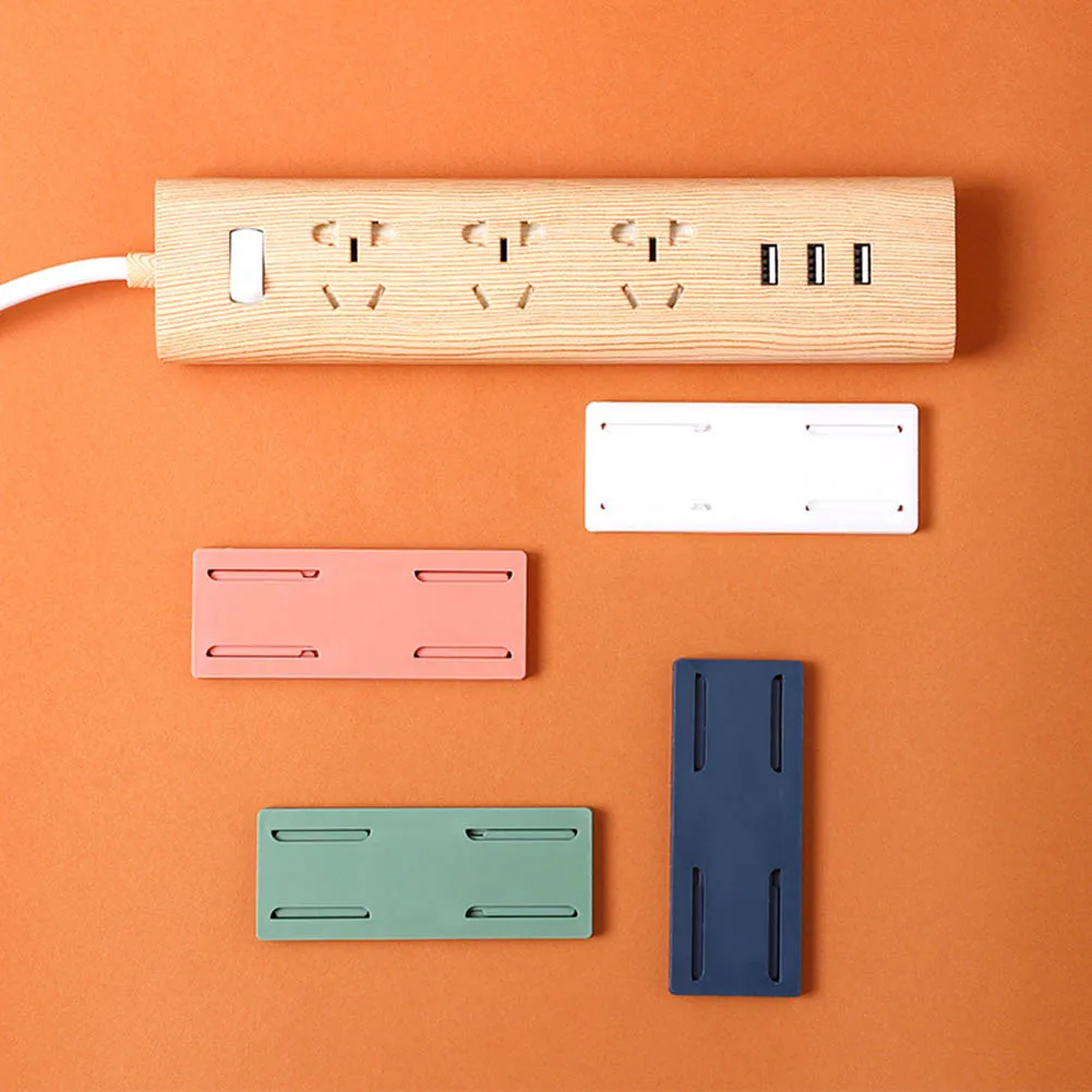 Steckdosenhalter-Organizer, Steckdosenfixierer, leistungsstarker, spurloser, wandmontierter, selbstklebender Kabelhalter, nahtloser Steckdosenleistenhalter – Detail 12