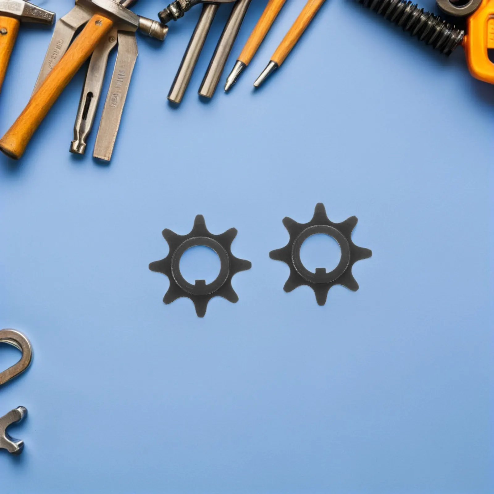 2Pcs Steel Drive Gear Sprocket Replacement Planer Repair Power Tool Cutting Performance Sprocket Accessory Power Tool Gear