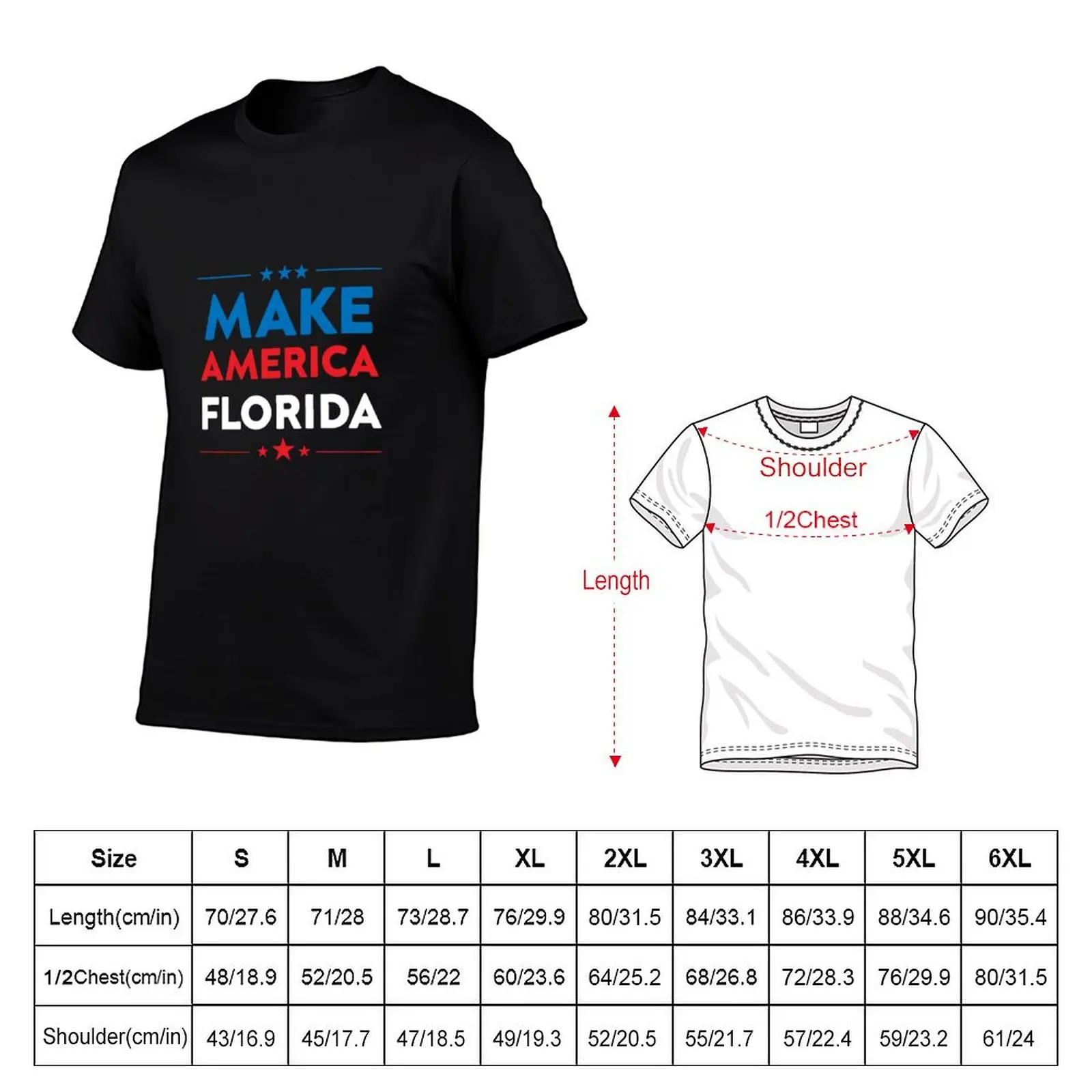 Make America Florida desantis 2024 election T-Shirt vintage clothes plus sizes plus size tops T-shirt men