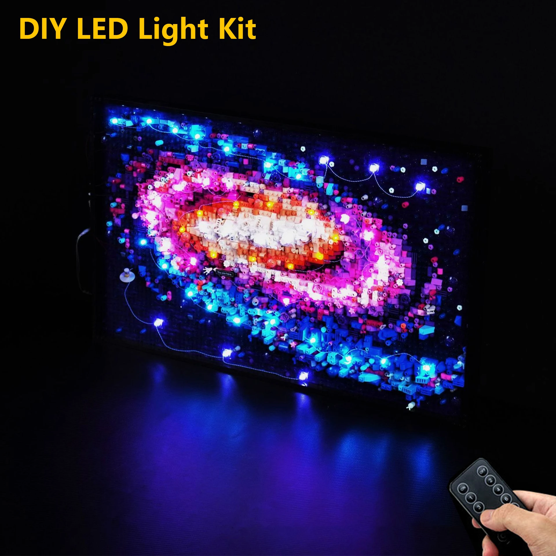 Kit de luz LED DIY 31212, bloques de construcción, modelo artístico, luces de exhibición decorativas remotas, solo gran regalo para jugadores y amantes