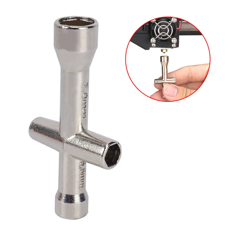 Mini Cross Wrench Sleeve M2 M2.5 M3 M4 Screw Nut Tool 3D Printer Nozzle Tools Model Car Hand Maintenance Accessories