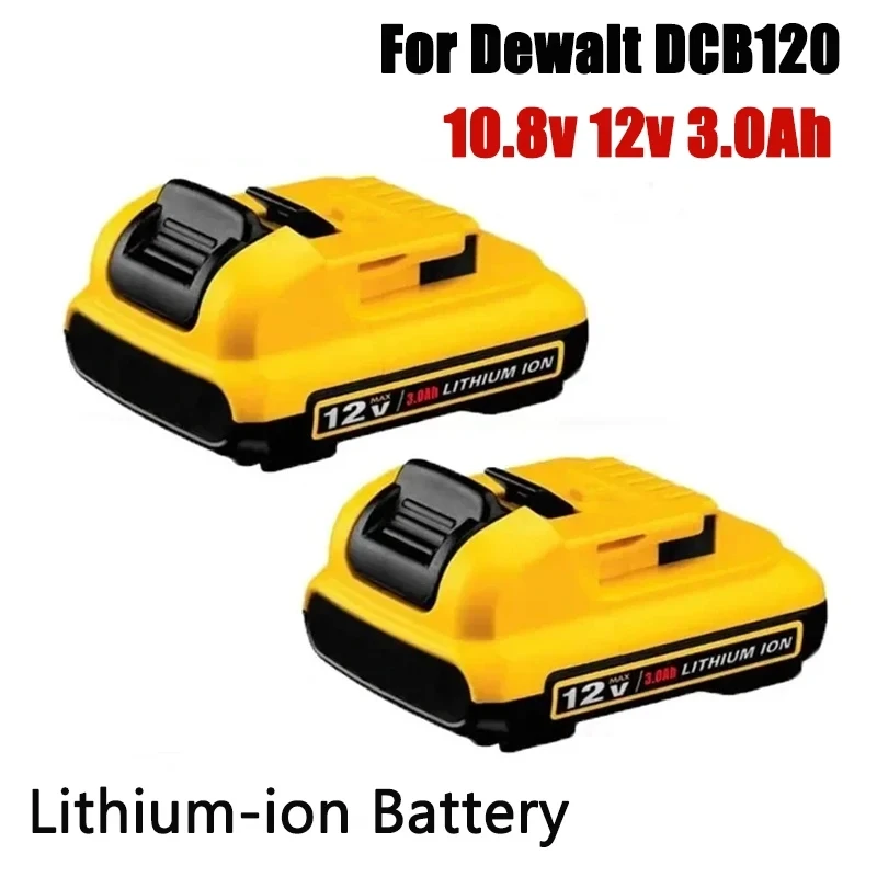 

Substituição da bateria de iões de lítio DeWalt Max,baterias recarregáveis,3000mAh,12V,DCB120,DCB123,DCB122,DCB127,DCB124,DCB121
