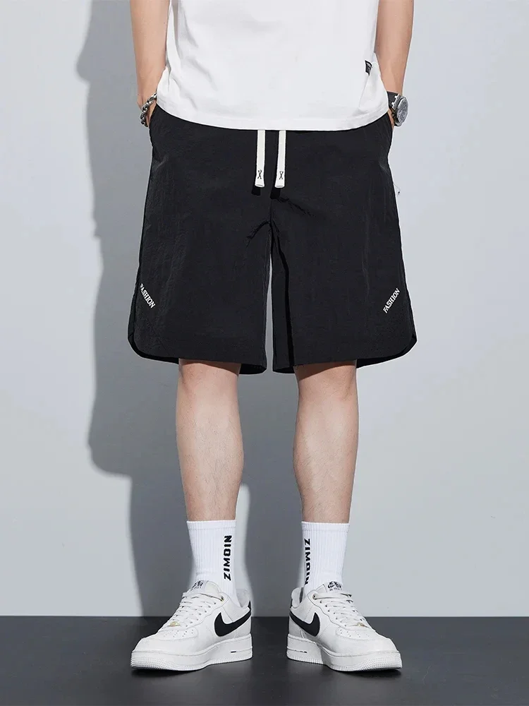 2024 New Summer Men\'s Shorts Sportswear Light&Thin Quick Dry Nylon Loose Sweat Short Pants Big Size Gym Casual Shorts 8XL