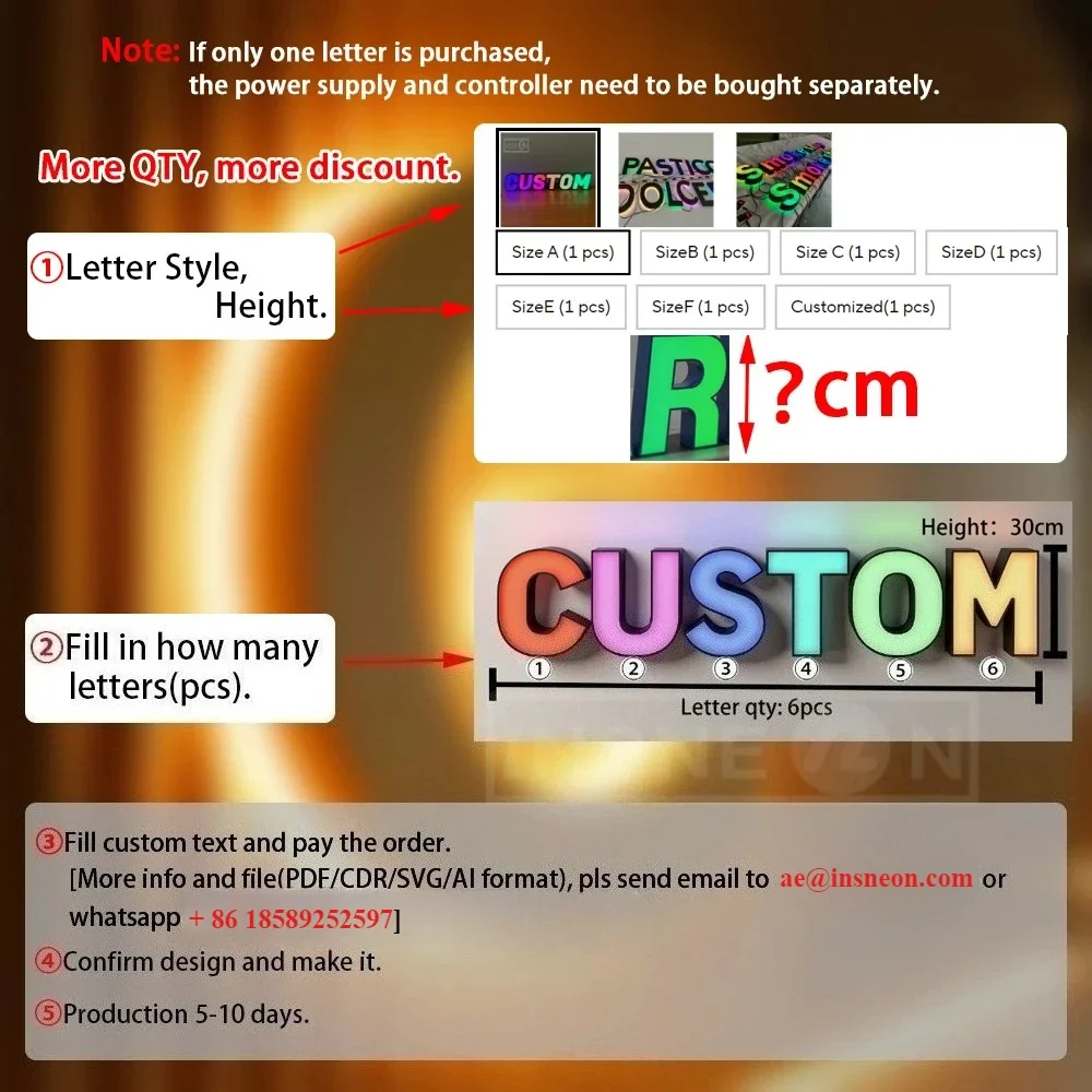 مخصص RGB Led علامة معدنية للاستخدام في الأعمال في الهواء الطلق الجدار الخفيفة، المرآب وديكور المطعم مع شعار LED وحروف مضيئة على طراز النيون #6