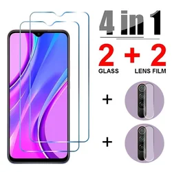 4 IN 1 Tempered Glass for Xiaomi Redmi Note 10 9 8 7 Pro 10S Camera Lens Film for Redmi 9 9A 9T 9C 7 7A 8 8A K40 K30 Pro Glass