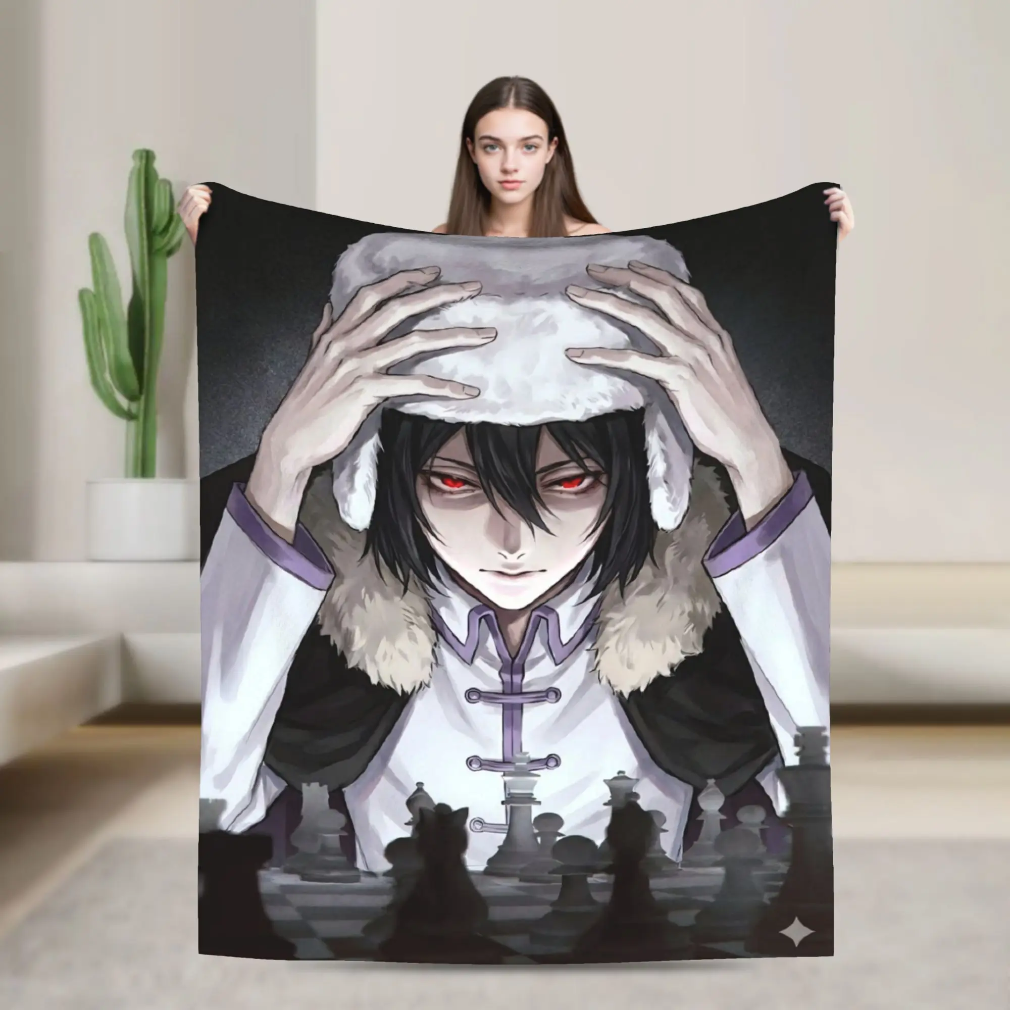Soft Warm Blankets Travel Fyodor D From B-Bungo Stray Dogs Throw Blanket  Flannel Bedspread For Living Room Novelty Sofa Bed