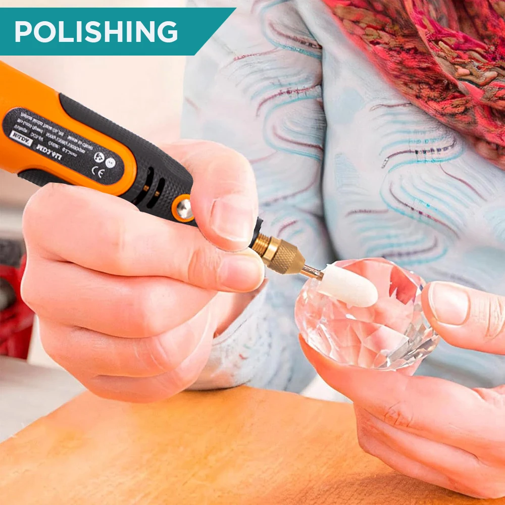 Mini Bohrmaschine USB Wireless Mini Handheld Bohrer Dreh Werkzeug Holzbearbeitung Gravur Stift Dremel Werkzeuge für Schmuck Metall Glas – Detail 2