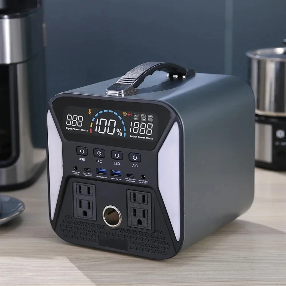 Wild Camping Schnellladung Lithiumbatterie Solar Tragbares Kraftwerk 500 W Ausgangssystem