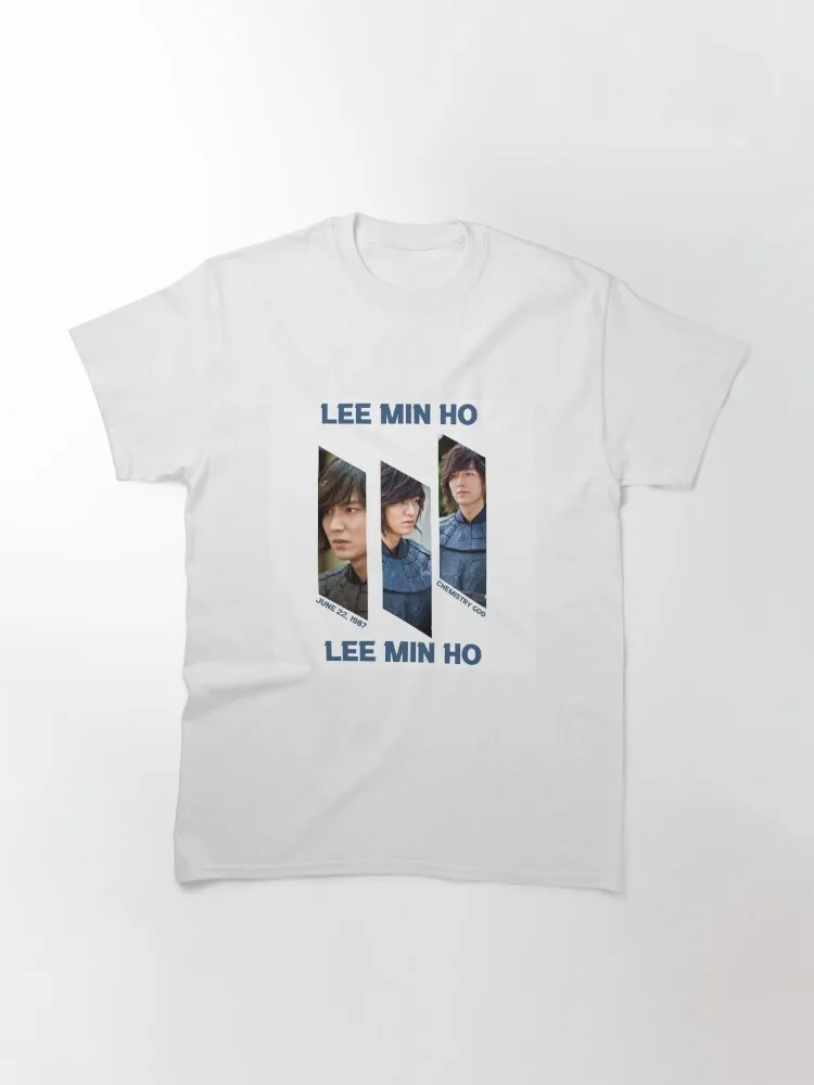 Lee Min Ho + Birthday + Nickname Classic T-Shirt Short Sleeve Tops Tees Cotton Print Tshirts New Fashion Top Tees