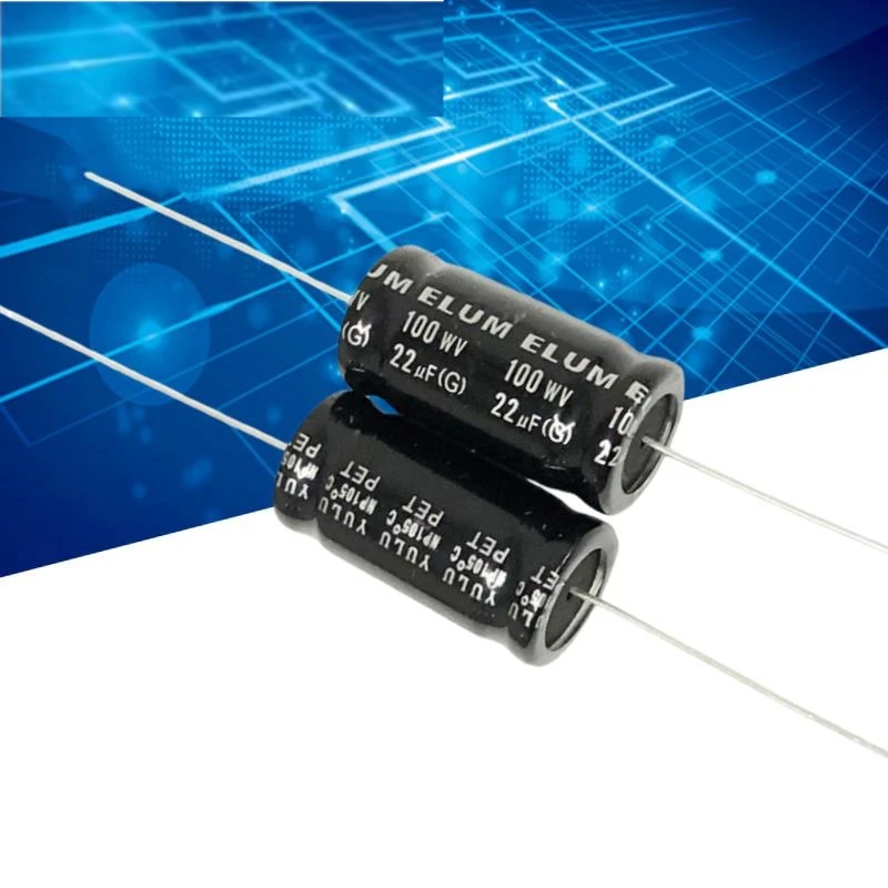 5PCS audio speaker midrange frequency division axial non-polar electrolytic capacitor 100v 22uf 13X26mm