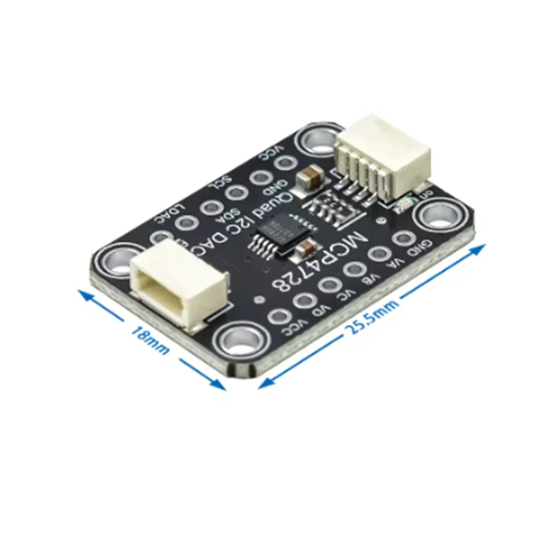 MCP4728 Quad DAC outputs with EEPROM module compatible with STEMMA QT Qwiic