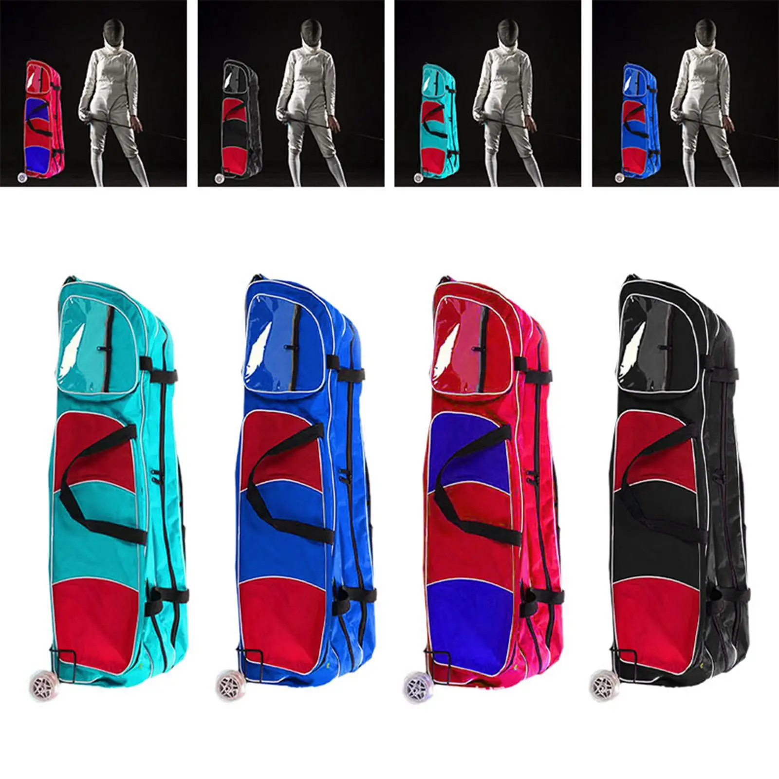 Fencing Bag Travel Bag with Wheels Backpack Storage Bag Large Capacity Fencing