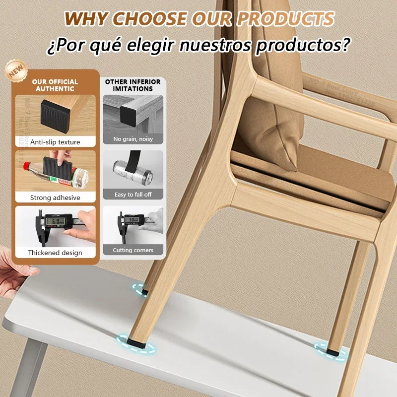 Almofadas antiderrapantes para móveis, protetores de borracha autoadesivos para pernas de móveis, protetores de piso resistentes para cadeiras, mesas, sofás e pisos