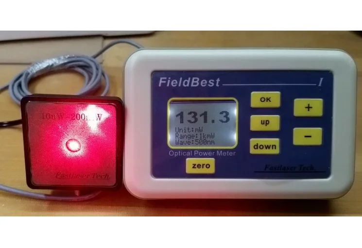 

Laser Power Meter Full Wavelength High Precision 200mW Range 10uW Resolution Optical Power Meter