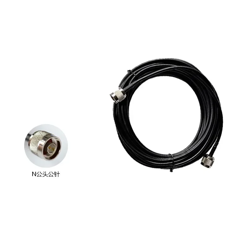 5pcs SYV-50-3 N public to N public RG58U antenna connection line pure copper 96 braided communication cable extension line