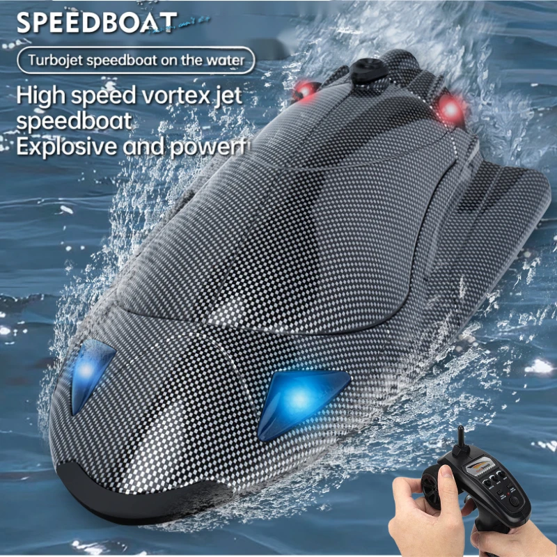 Rc Boat High Speed Remote Control Boats 390 Brushless Full Scale Servo Steering Adjustment Motor Turbojet Speedboat for Adults