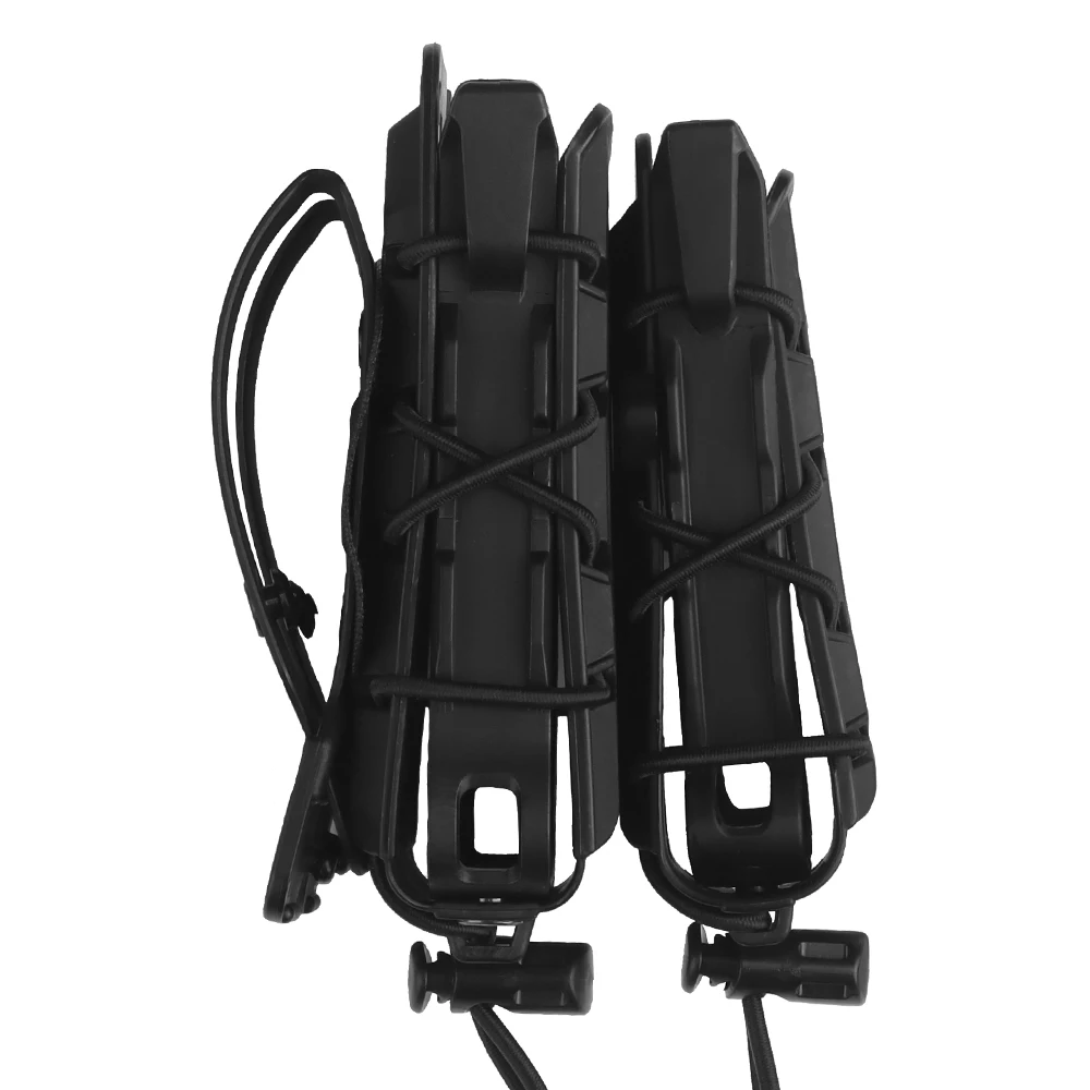 Tactical Double Magazine Pouch 5.56 / 9mm Mag Bag Rifle Pistol Molle Mag Holster Pouch Hunting Airsoft Mag Carrier Holder - Image 4