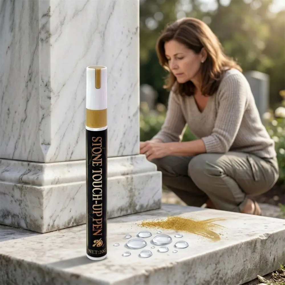 3mm Tip Stone Repair Pen Large Capacity Permanent Tombstone Paint Marker Waterproof Weatherproof Paint Pen Memorial Inscriptions