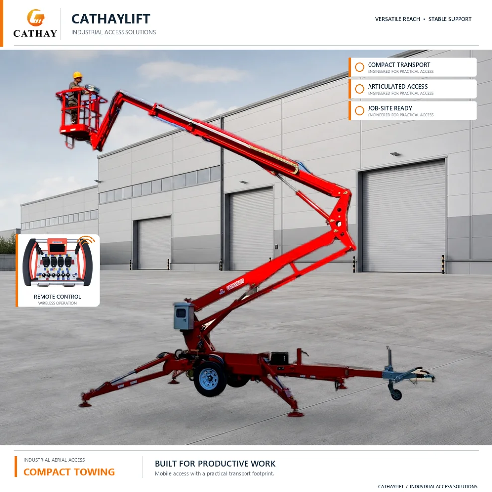 CE Certified High Performance Cathaylift Crawler Lift with Electric Power 30m Max Platform Height Shandong Made