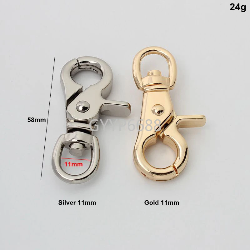 10-30-100pcs 11-12-15-21-20mm metal swivel clasps for chain purse key chain outdoor lanyard craft bag parts purse hardware