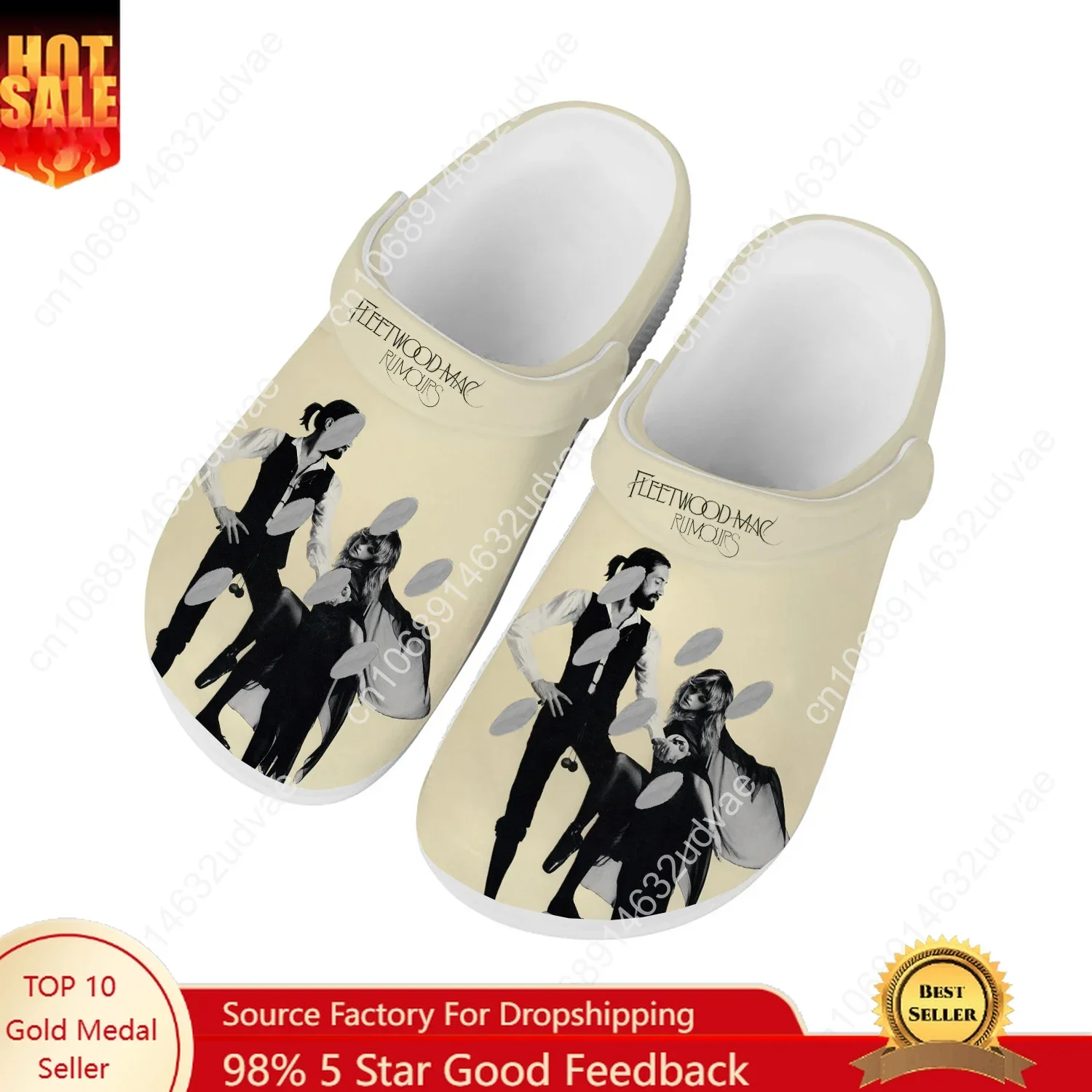 

Fleetwood Mac Water Shoes Mens Womens Comfortable Fashion Home Garden Clogs Customizd Sandals Beach Breathable Hole Slippers