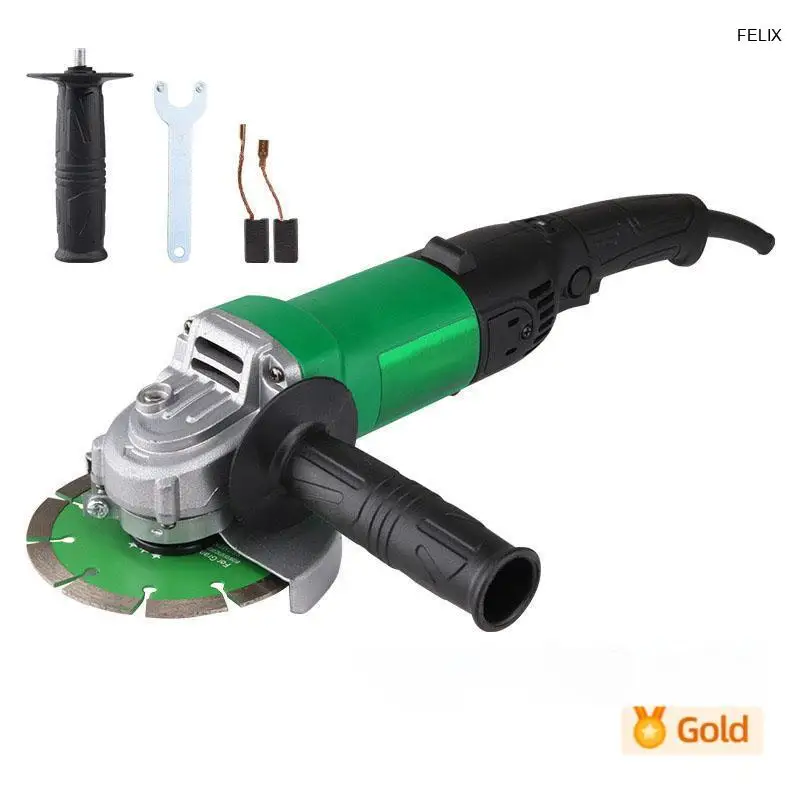 220V 1000W electric angle grinder corded 125mm long handle electric grinding cutting polishing power tool