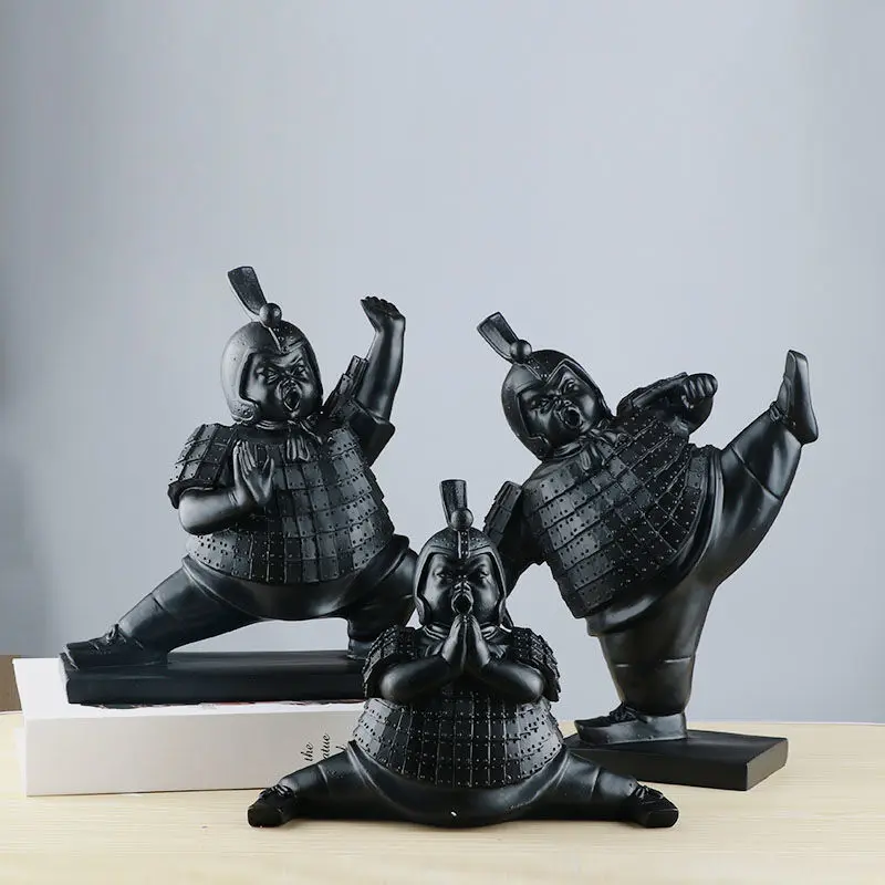 

Теракотовый воин, орнамент, новый китайский и скандинавский стиль для домашнего офиса, ТВ-шкафа, прихожей, элегантная декоративная деталь