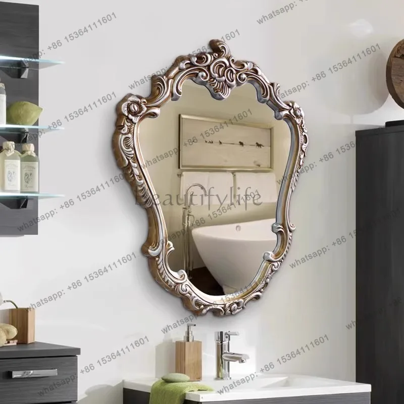Cheap Creative Mirror Accent Luxury Design Interior Fashion Hanging Modern Mirror Minimalist Espelhos Ornaments Home Decor
