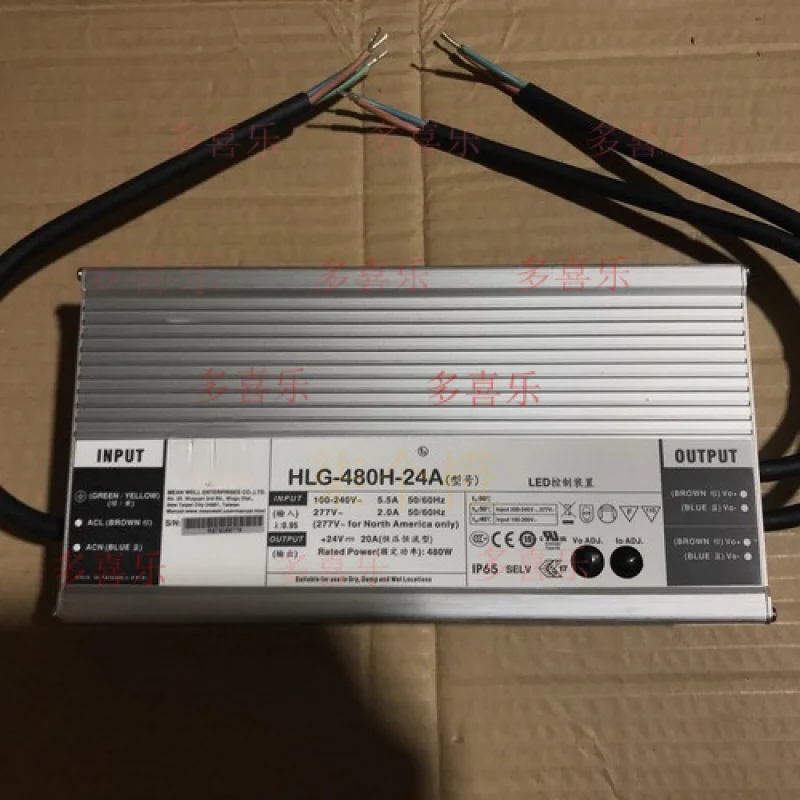 EE   MEAN WELL HLG-480H-24A Output 24V 20A Waterproof Power Supply