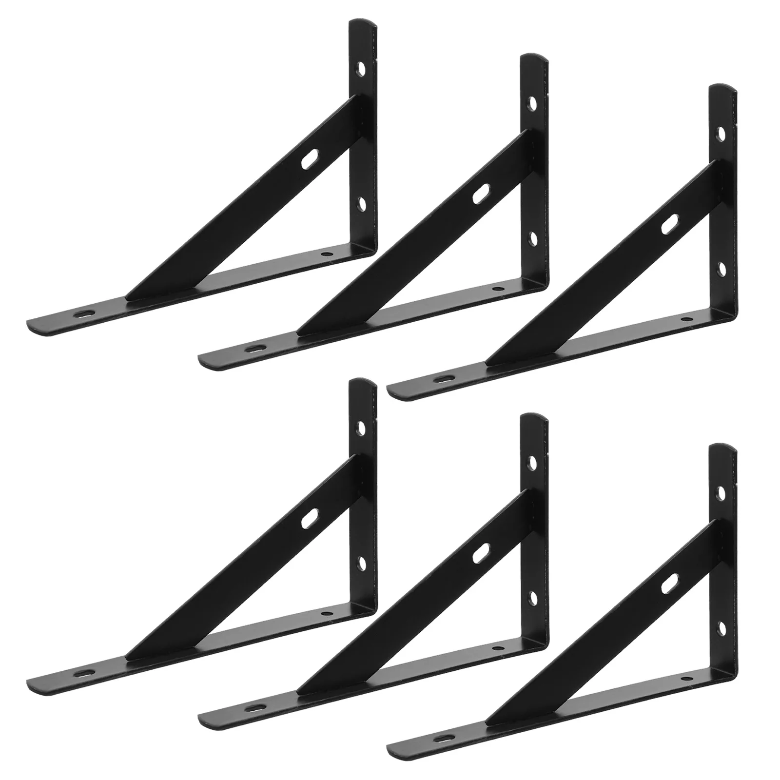 

6Pcs Metal Shelf Brackets Wall Mounting Durable Rustproof Easy Installation Home Storage Practical Shelving Brackets for Walls