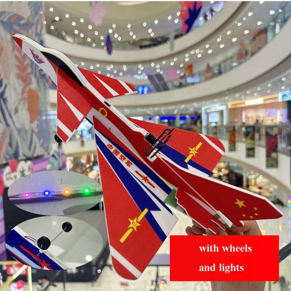 

Ligthweight Children's Hand Throwing Aircraft Multistyles with LED Lights Wheels Airplane Glider Toy Model EVA