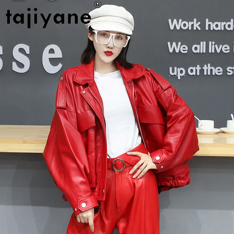 Tajiyane 2022 Spring Real Leather Clothes for Women Ladues Genuine Sheepskin Jackets Oversize High Quality Mujer Chaqueta TN1771