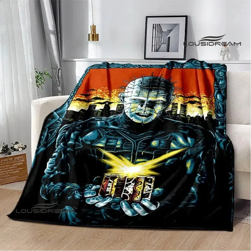 hellraiser horror print blanket picnic blanket thin flannel soft and comfortable home travel bed blanket birthday gift