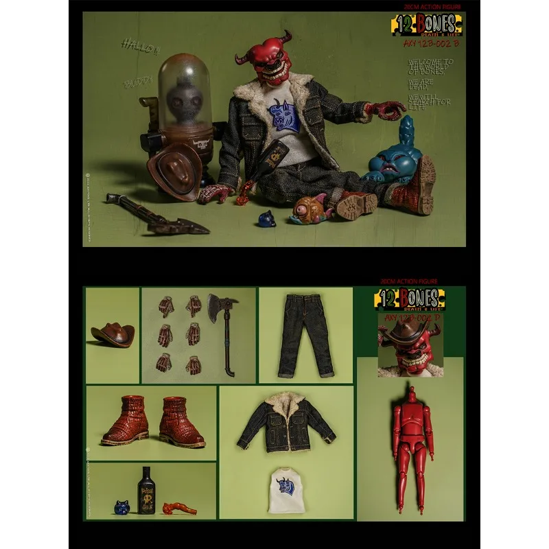 【in magazzino】 AXYTOYS Original Bone 1/8 Waste Soil Team Series Ruine Soldati mobili Modello di bambola alla moda Ciondolo Set regalo giocattolo