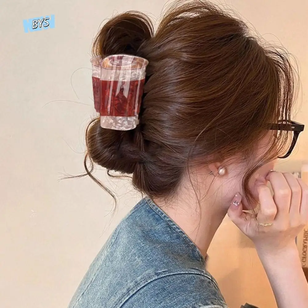 

Lovely Cute Croissant Shark Clip Sweet Pvc Creative Crab Clip Coffee Cup Colorful Delicious Food Claw Clip Daily