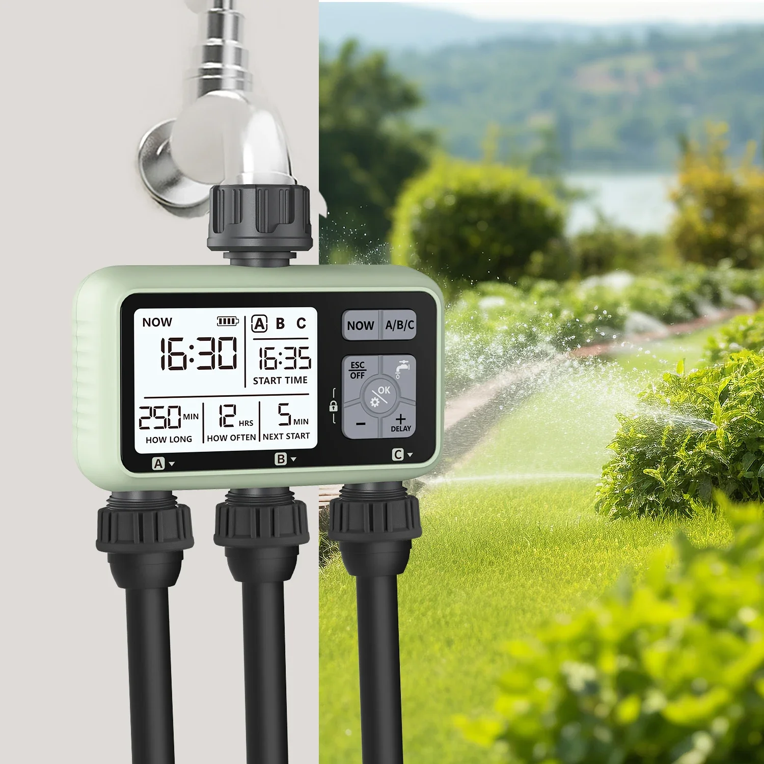 Eshico HCT-378 3-Outlet Water Timers 3 Zones Independent Program Controlled Multi-function Planting and Breeding Equipment