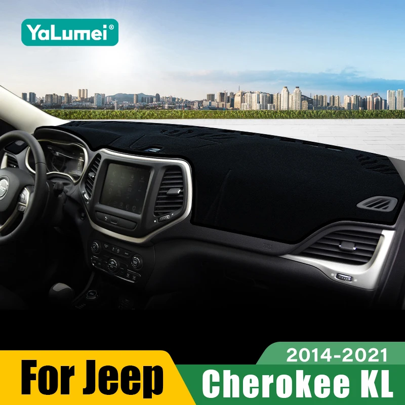 

For Jeep Cherokee KL 2014 2015 2016 2017 2018 2019 2020 2021 Car Dashboard Sun Shade Cover Instrument Desk Mat Accessories