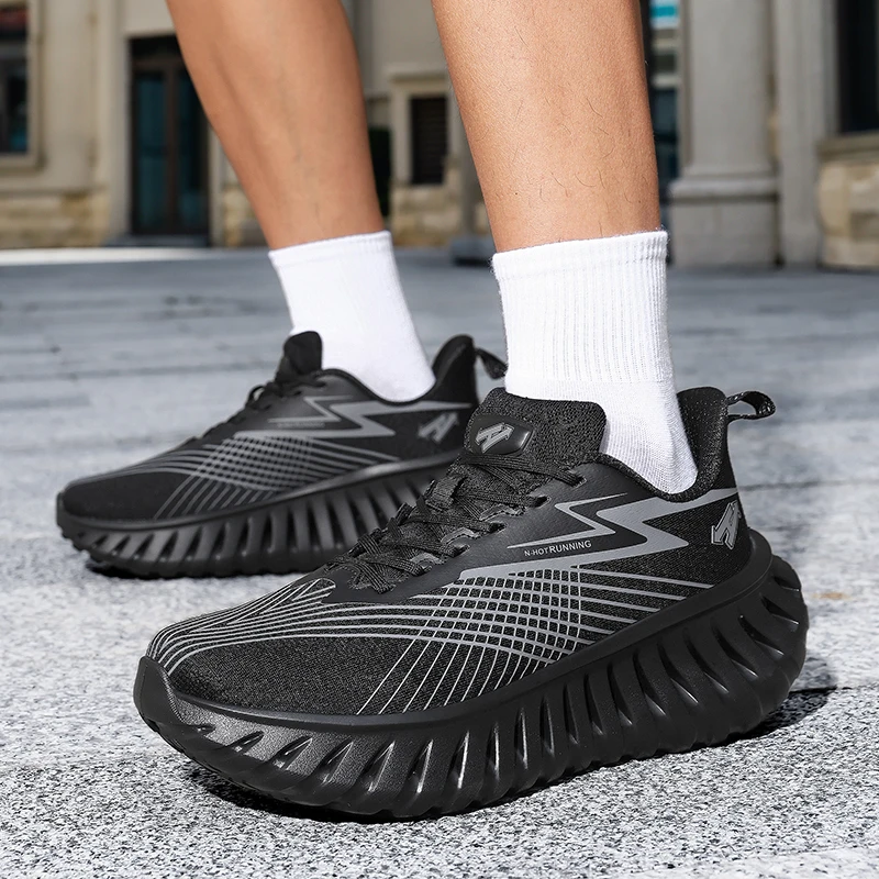 

Осенние мужские дышащие кроссовки для отдыха, противоскользящие амортизирующие уличные кроссовки с толстой подошвой, кроссовки для пар